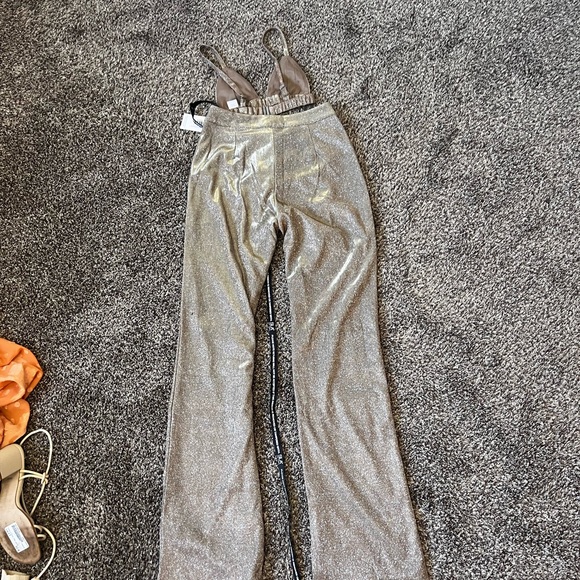 SLA The Label Bronze Santorini Trouser and Bronze Astrid Bralette Shimmer 2/XXS - Picture 7 of 9